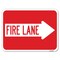 Signmission Fire Lane Right Arrow Heavy-Gauge Aluminum Rust Proof Parking Sign, 18" x 24", A-1824-24391 A-1824-24391 - alternate 1